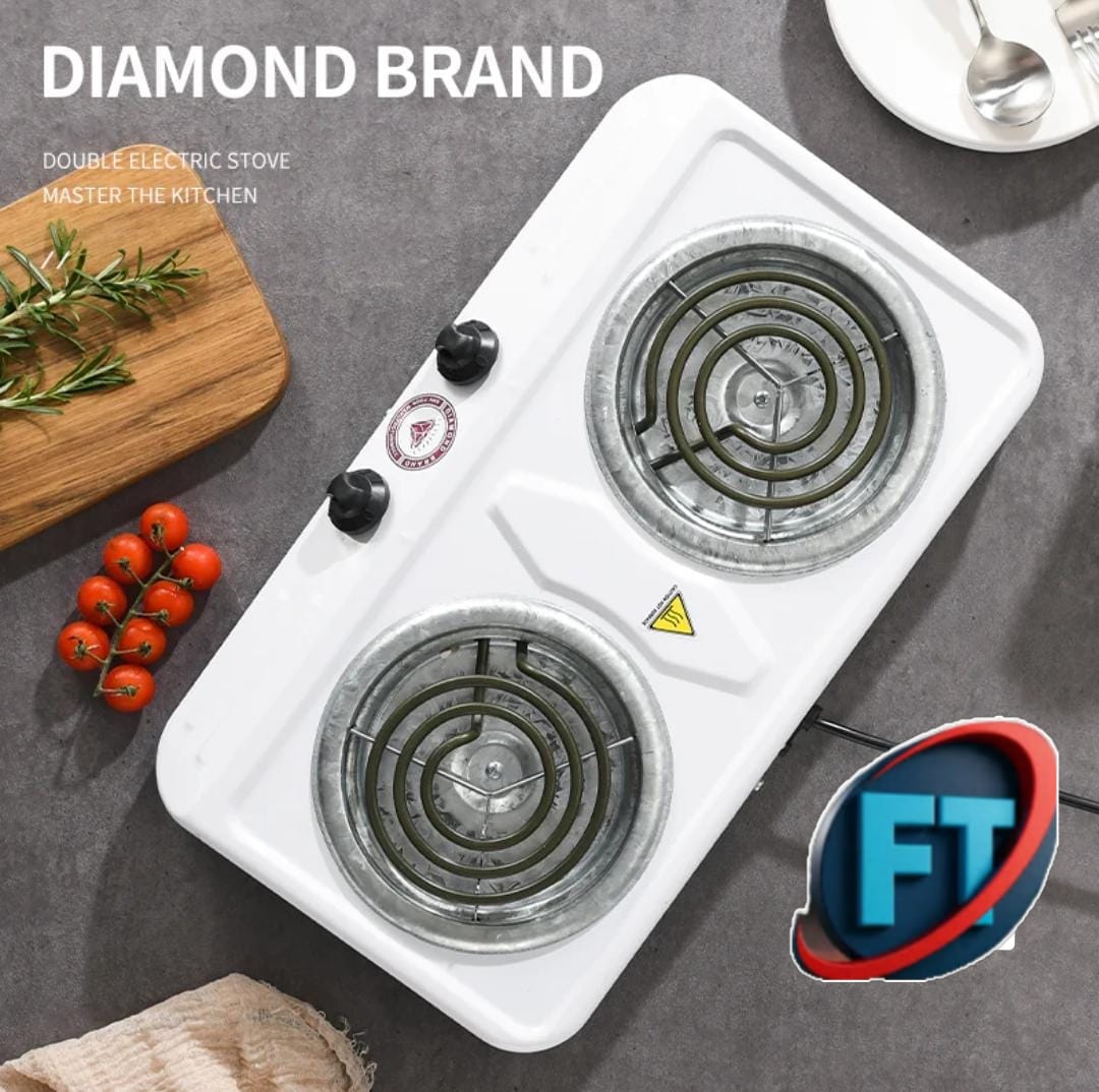 Diamond 2 Plate Spiral Electric Stove