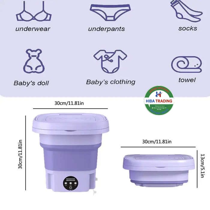 Folding Washing Machine Multifunctional 6.5 Liter Capacity