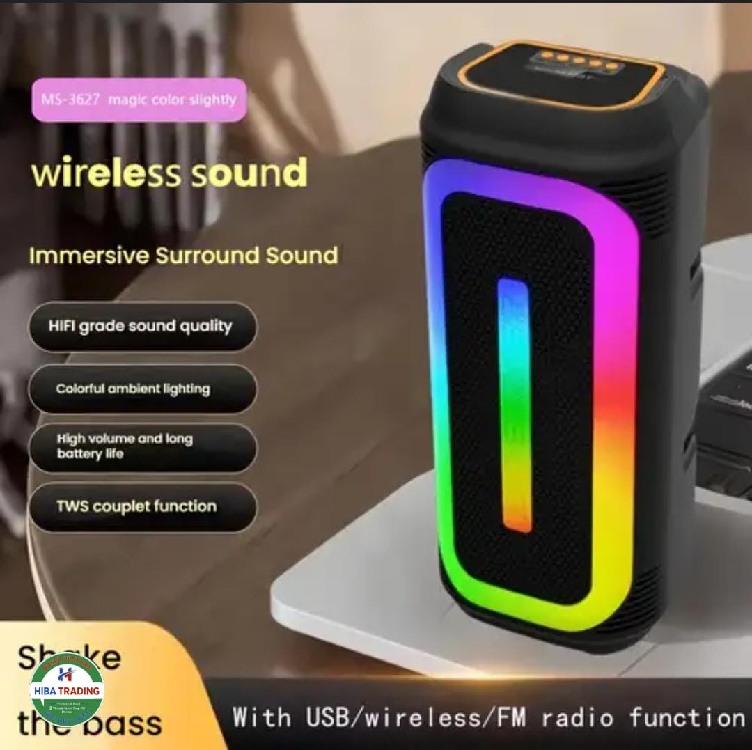 Bluetooth Speaker With 5 Light Modes And Portable Design