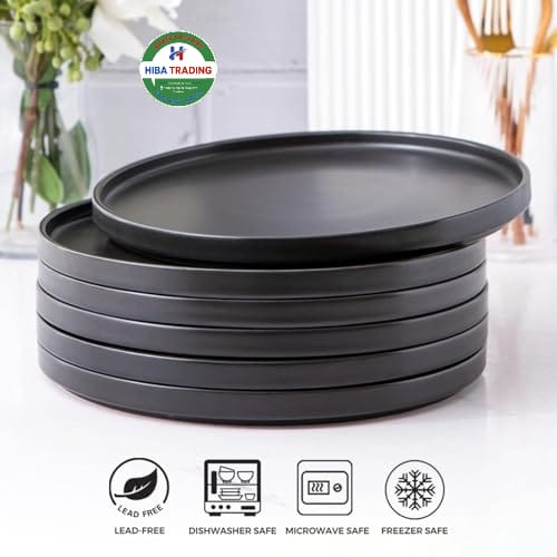 Black 1 Piece Plate Set for Dining and Entertaining