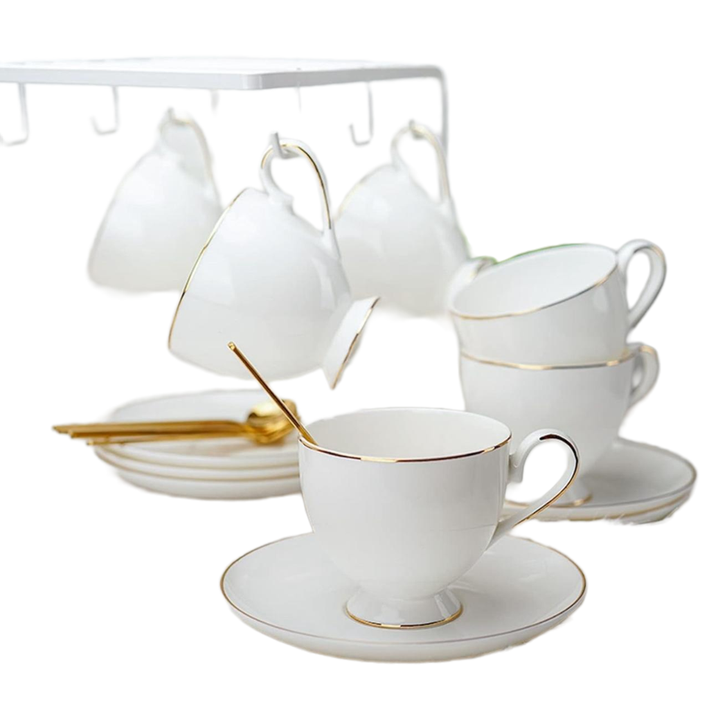 13 Piece Tea Set With Teapot And Matching Cups And Saucers