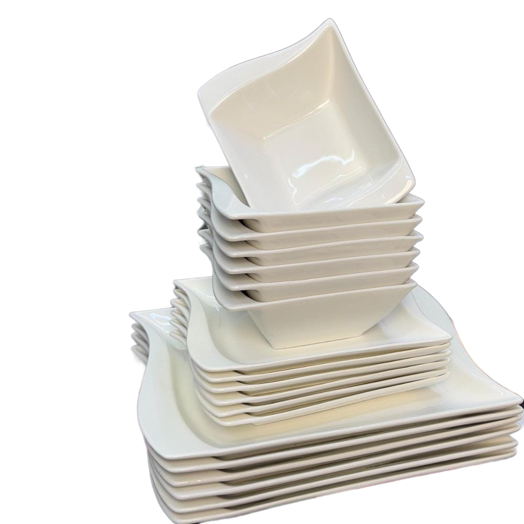 18 Dinner Set With 6 Plates 6 Side Plates 6 Soup Bowls