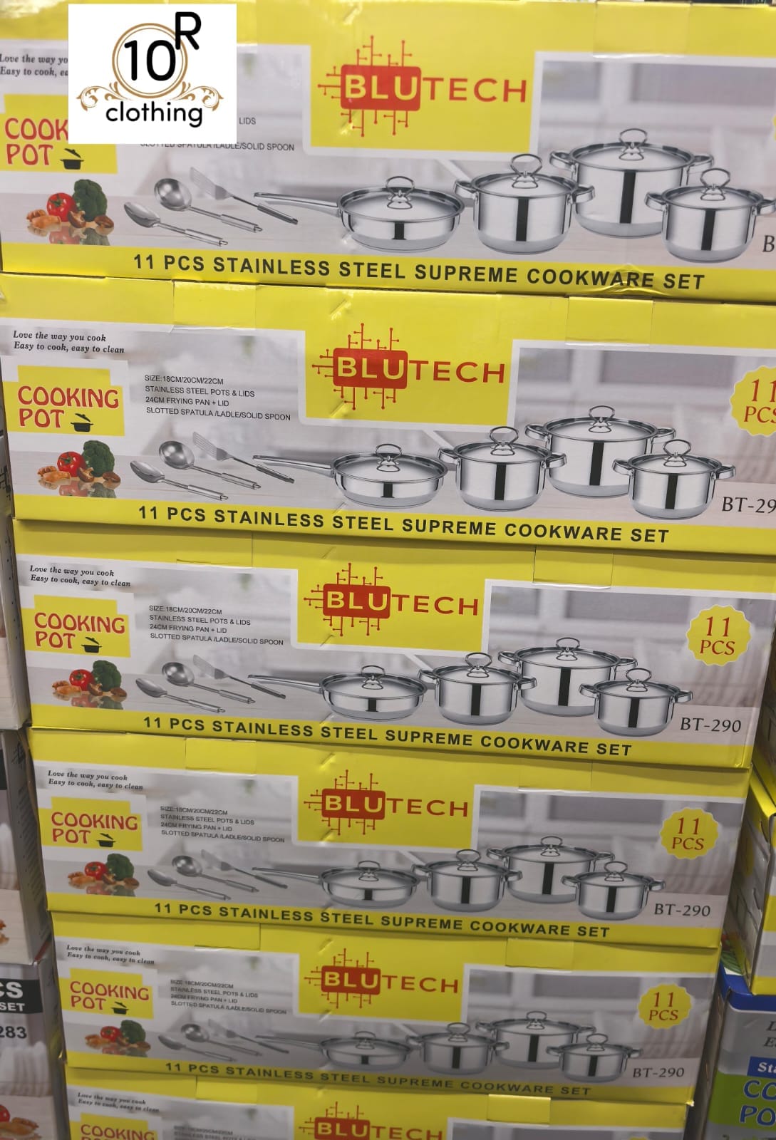 Stainless Steel Eleven Piece Pots Kitchen Combo Set