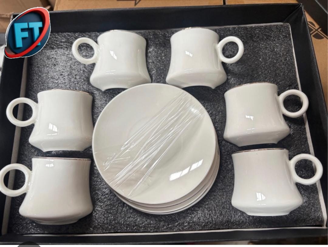 12 Piece White Ceramic Tea Set For Elegant Entertaining