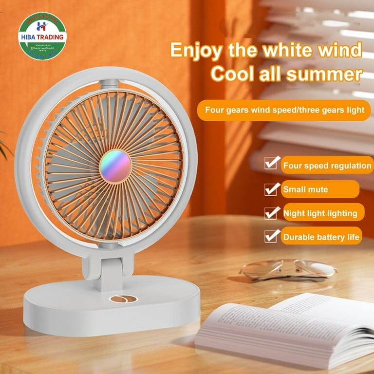 USB Light Fan With Quiet Operation And Long Battery Life