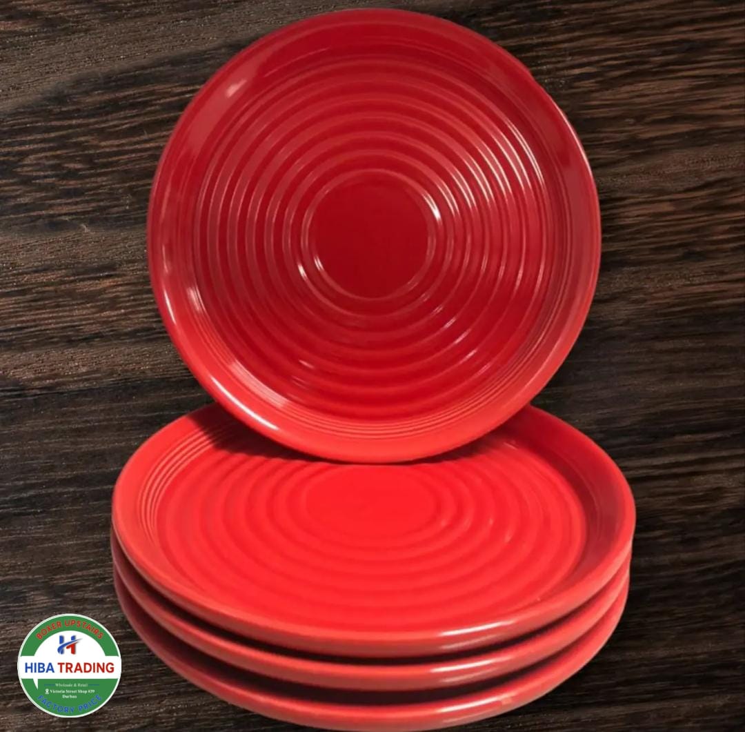Red 10 Piece Plate Set Dinnerware for Everyday Dining