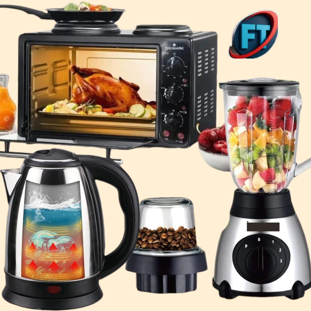 Electric Kitchen Combo Multifunction Countertop Appliances