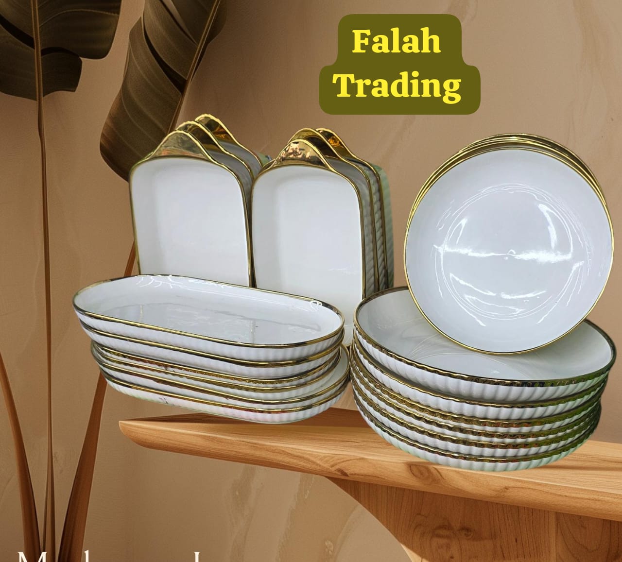 Ceramic Dinner Set 24 Piece Service With Plates Bowls