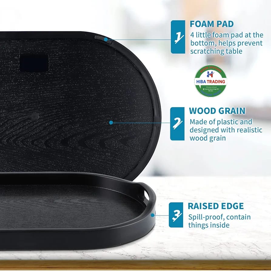 Plastic Serving Tray With Durable Build For Everyday Use