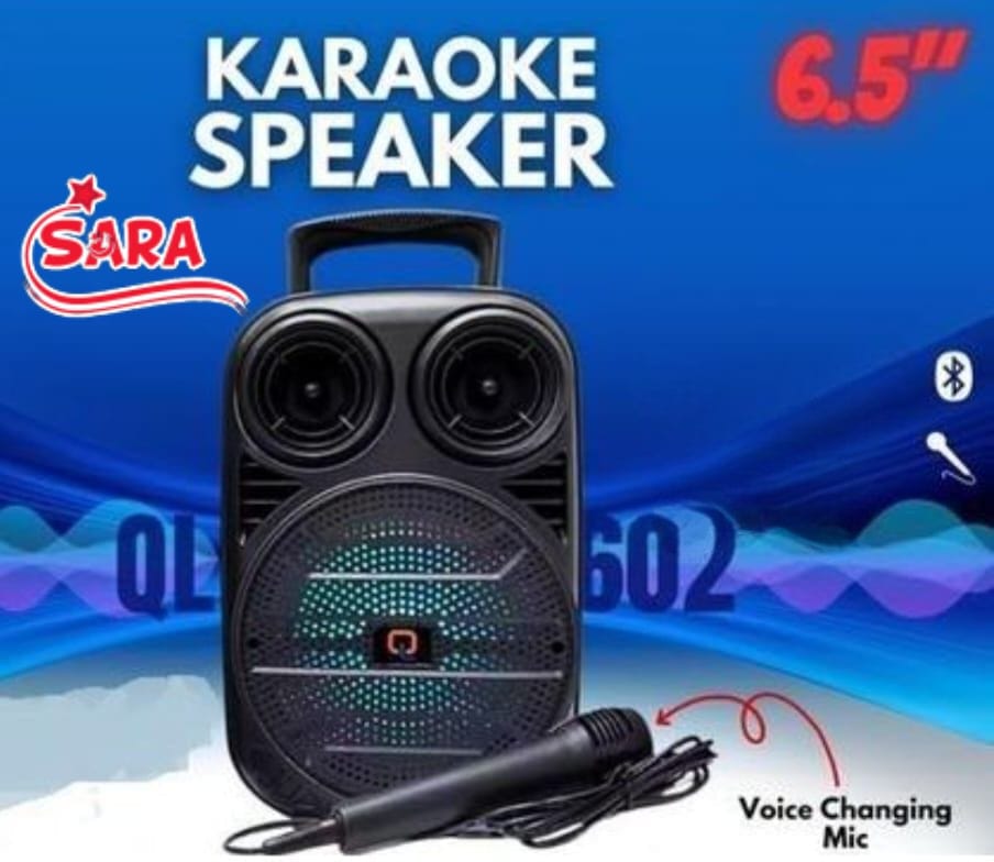 Karaoke Speaker System With Bluetooth Wireless Connectivity