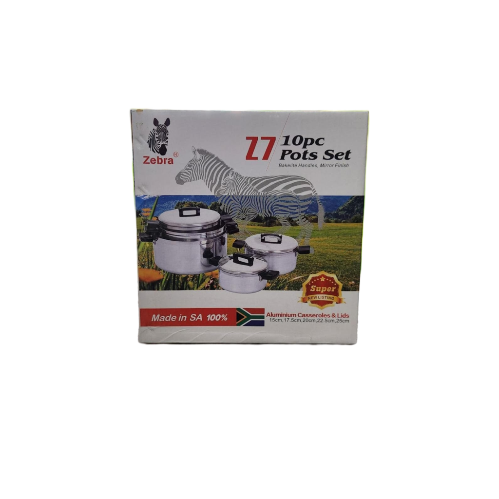 10 Piece Aluminum Pots Set for Even Heat Everyday Cooking