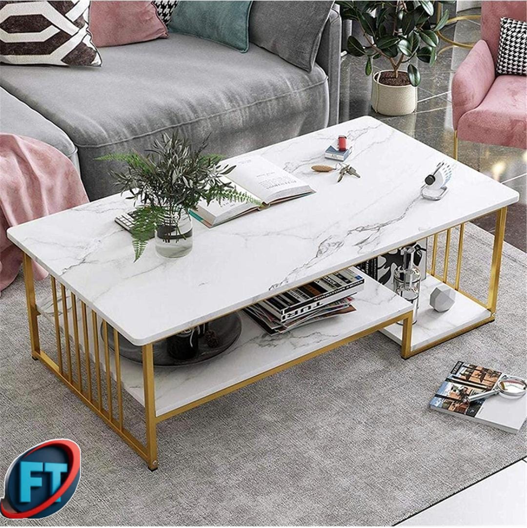 Rectangular Marble Top Coffee Table