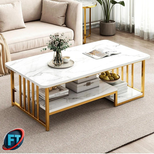Rectangular Marble Top Coffee Table