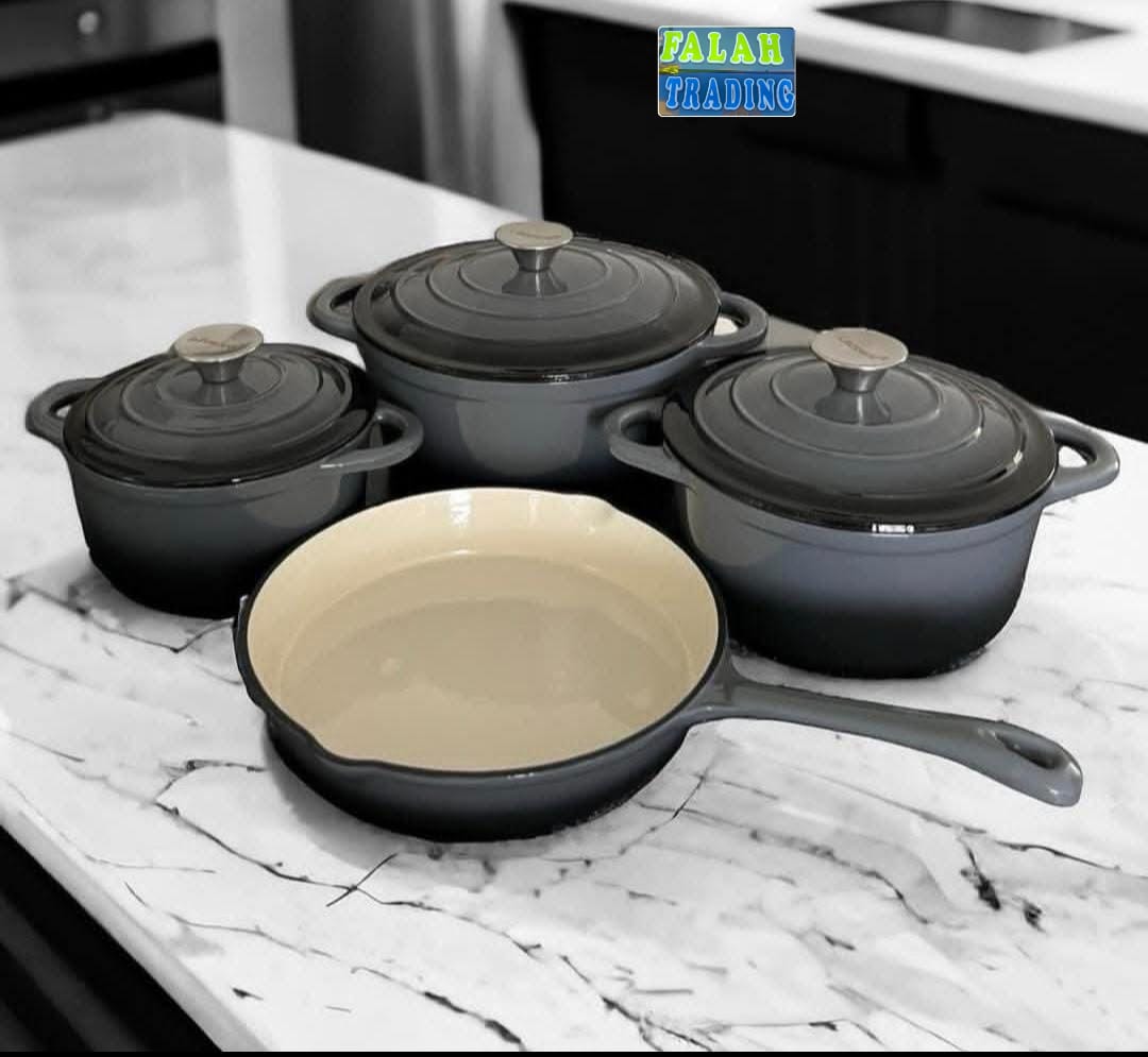 7 Piece Cast Iron Pots Set