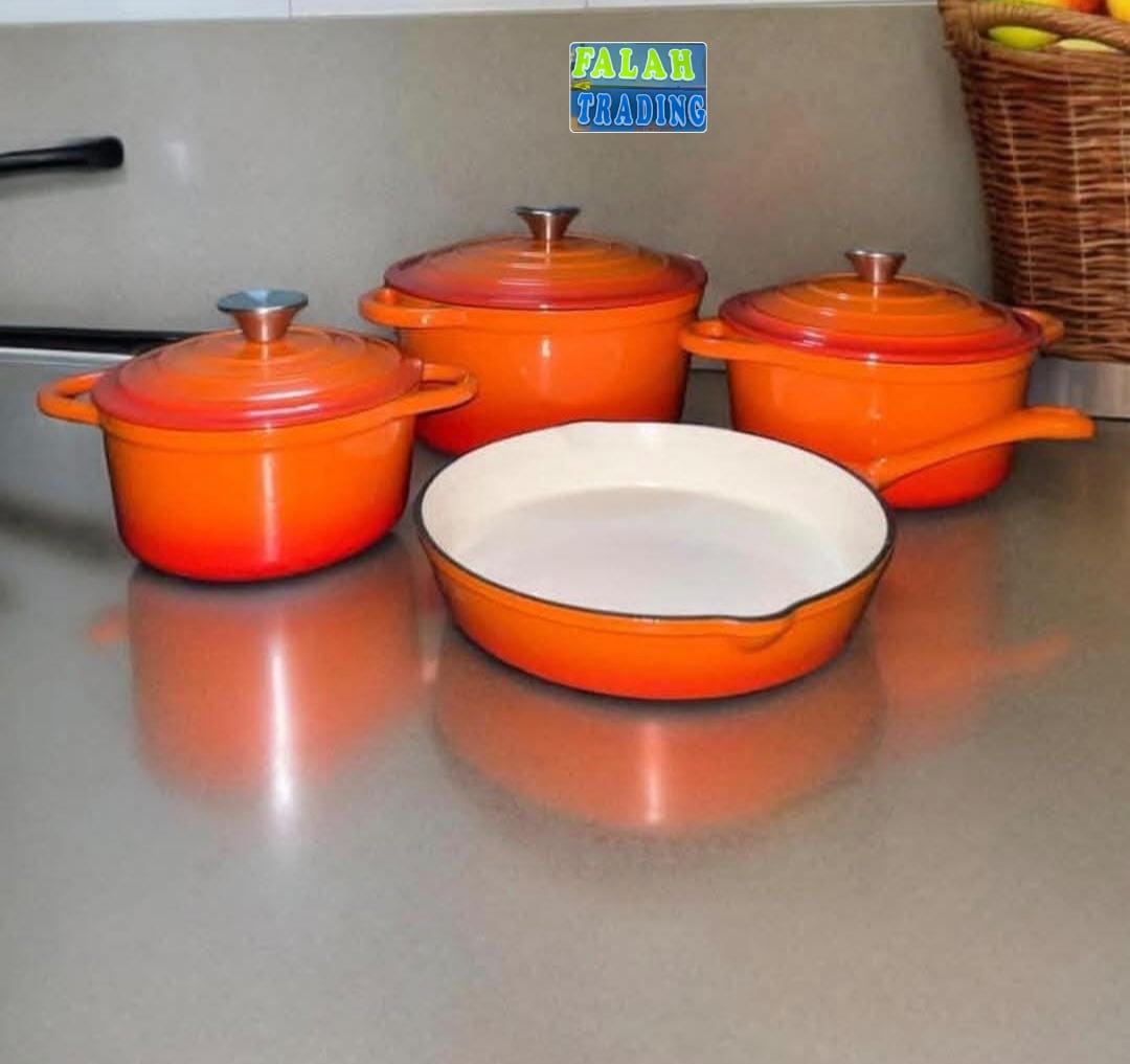 7 Piece Cast Iron Pots Set