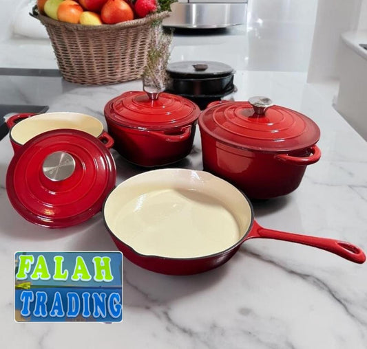 7 Piece Cast Iron Pots Set