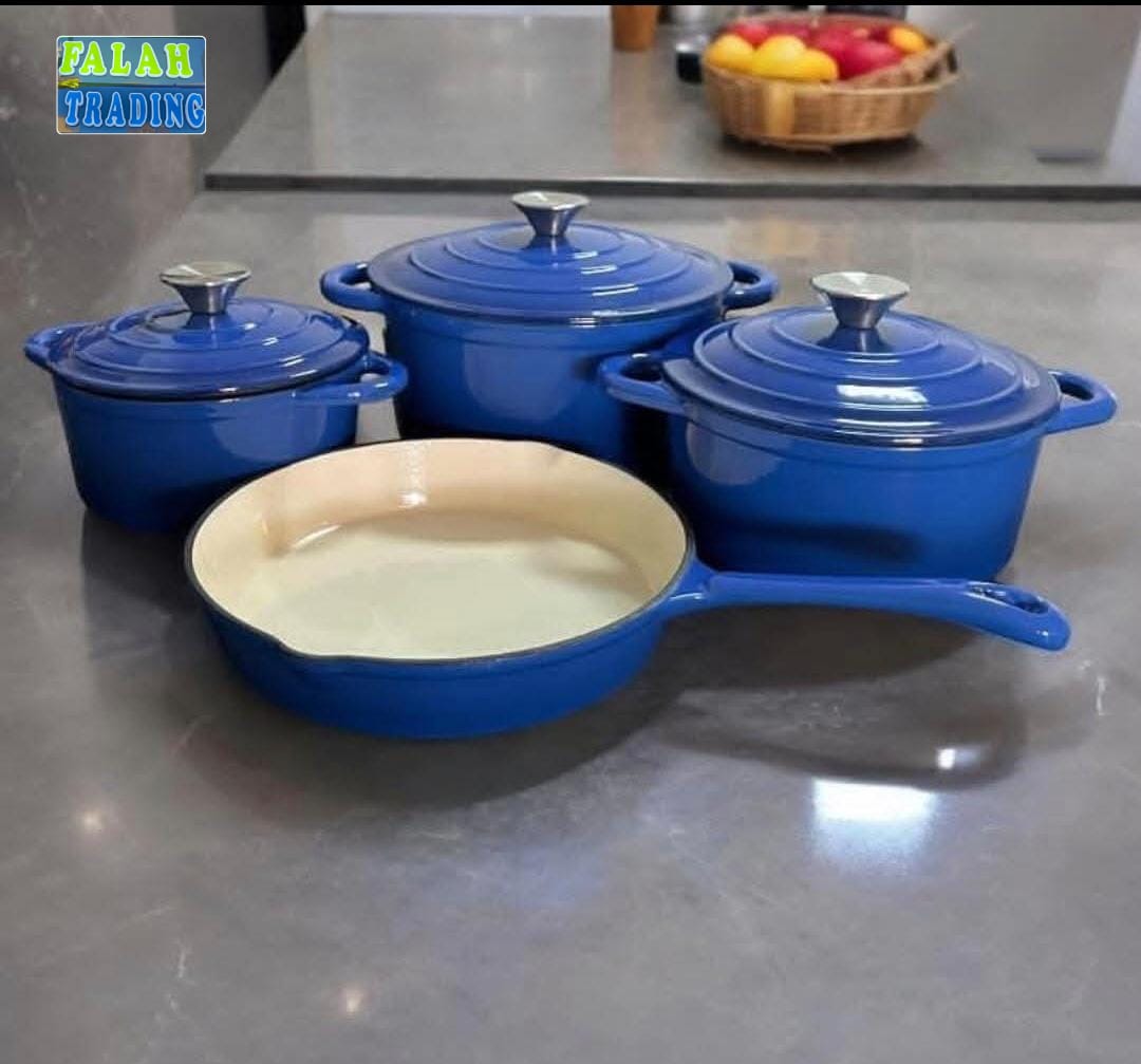 7 Piece Cast Iron Pots Set