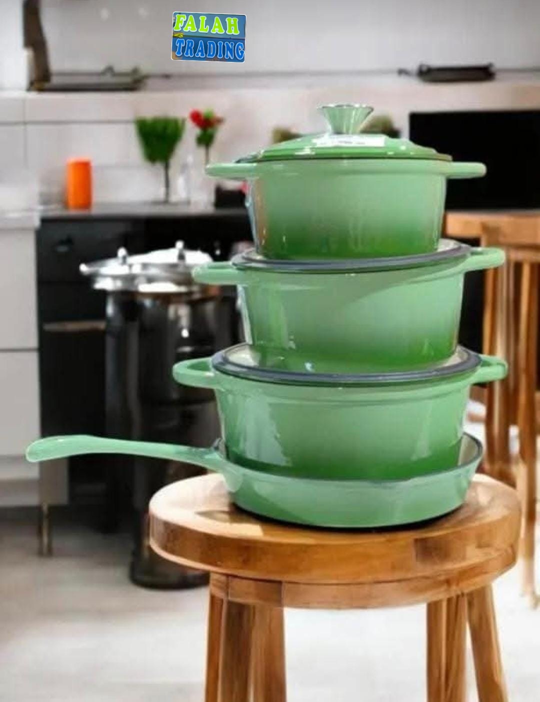 7 Piece Cast Iron Pots Set