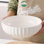 White 5L Glass Mixing Bowl Durable And Easy Cleaning