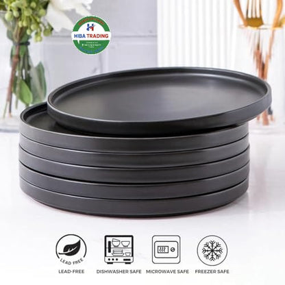 Black 1 Piece Plate Set for Dining and Entertaining