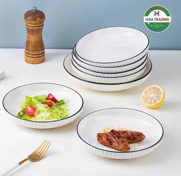 10 Piece Ring Plate Set White for Display and Organization