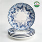 Blue Floral Plate Set Ten Piece Dinnerware Collection
