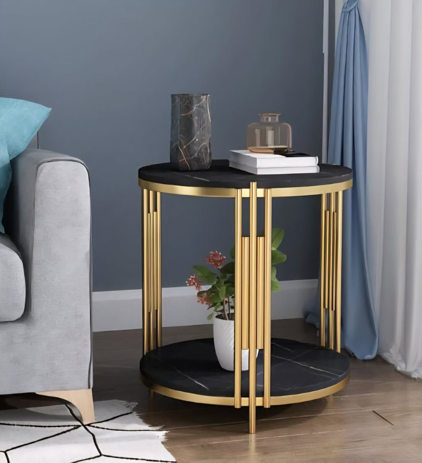Nesting Side Table With Modern Finish And Sturdy Wood Legs