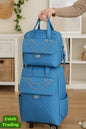 2 Piece Quilted Luggage Set Lightweight Durable Travel