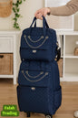 2 Piece Quilted Luggage Set Lightweight Durable Travel