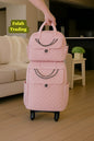 2 Piece Quilted Luggage Set Lightweight Durable Travel