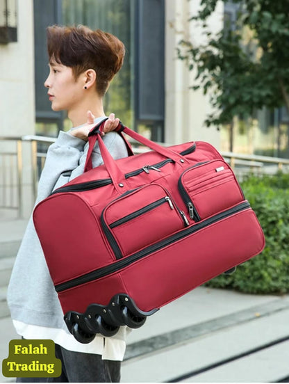 Medium Sized Travel Bag With Wheels Lightweight Luggage