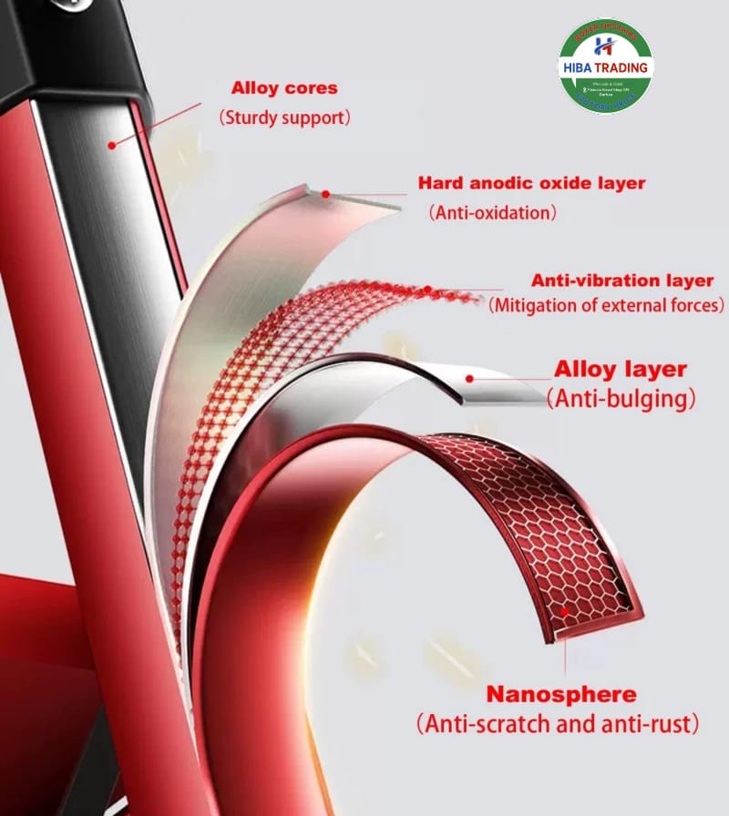 3 Step Foldable Ladder Red for Home Maintenance and Reach