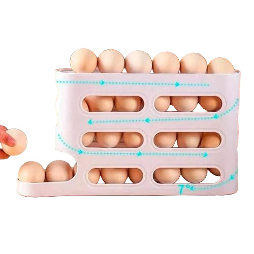 Four Tier Automatic Egg Roll Storage Box for Kitchen Use