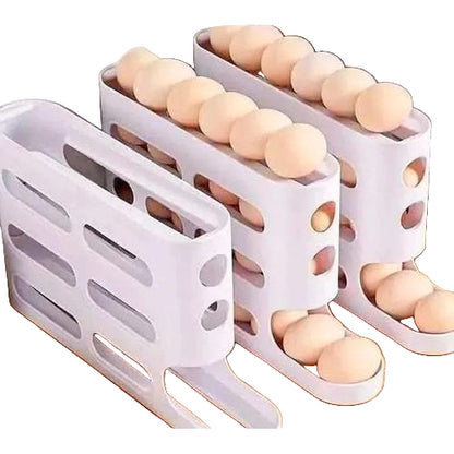 Four Tier Automatic Egg Roll Storage Box for Kitchen Use