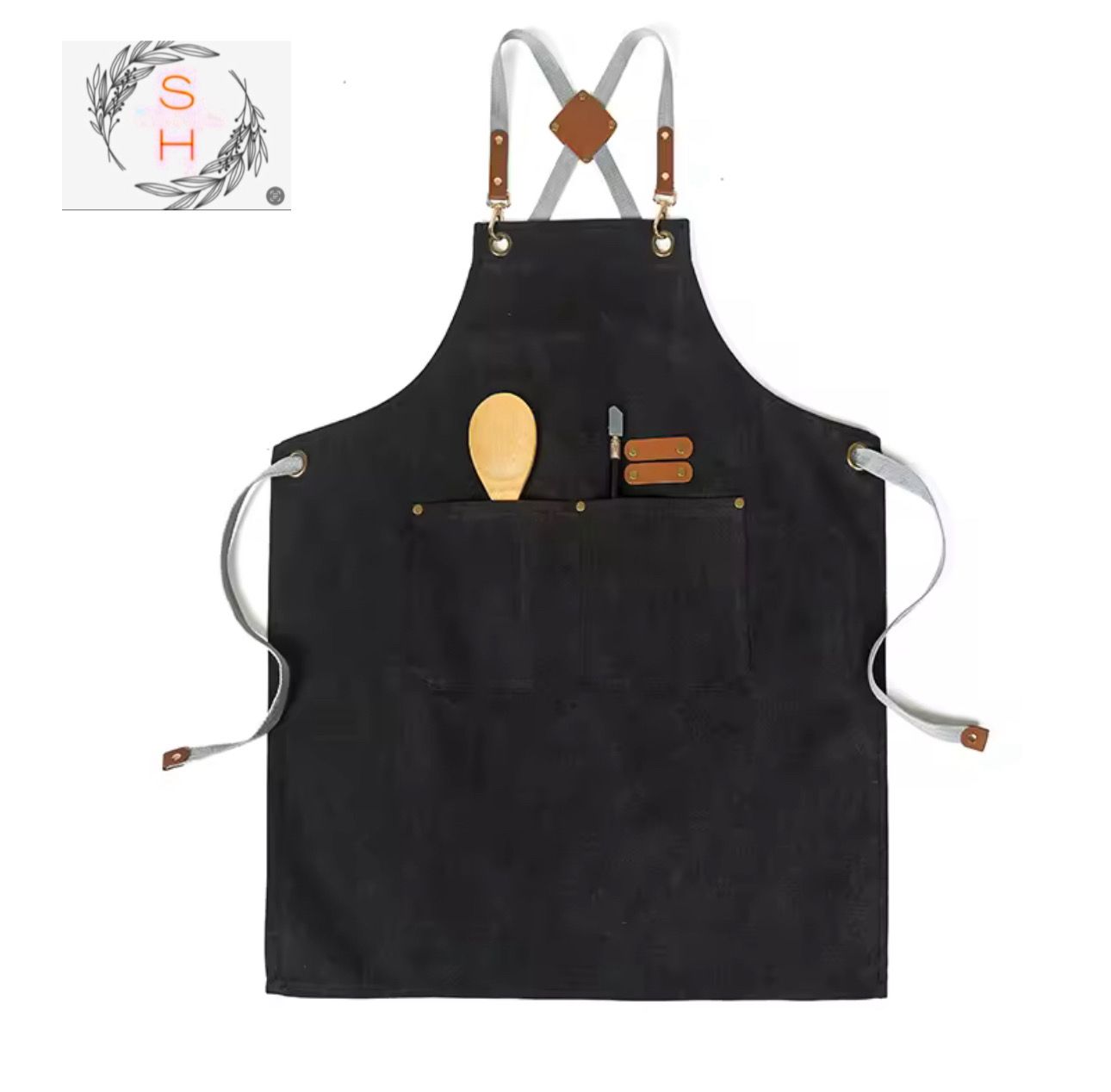 Durable Work Apron For Kitchen And Workshop With Pockets