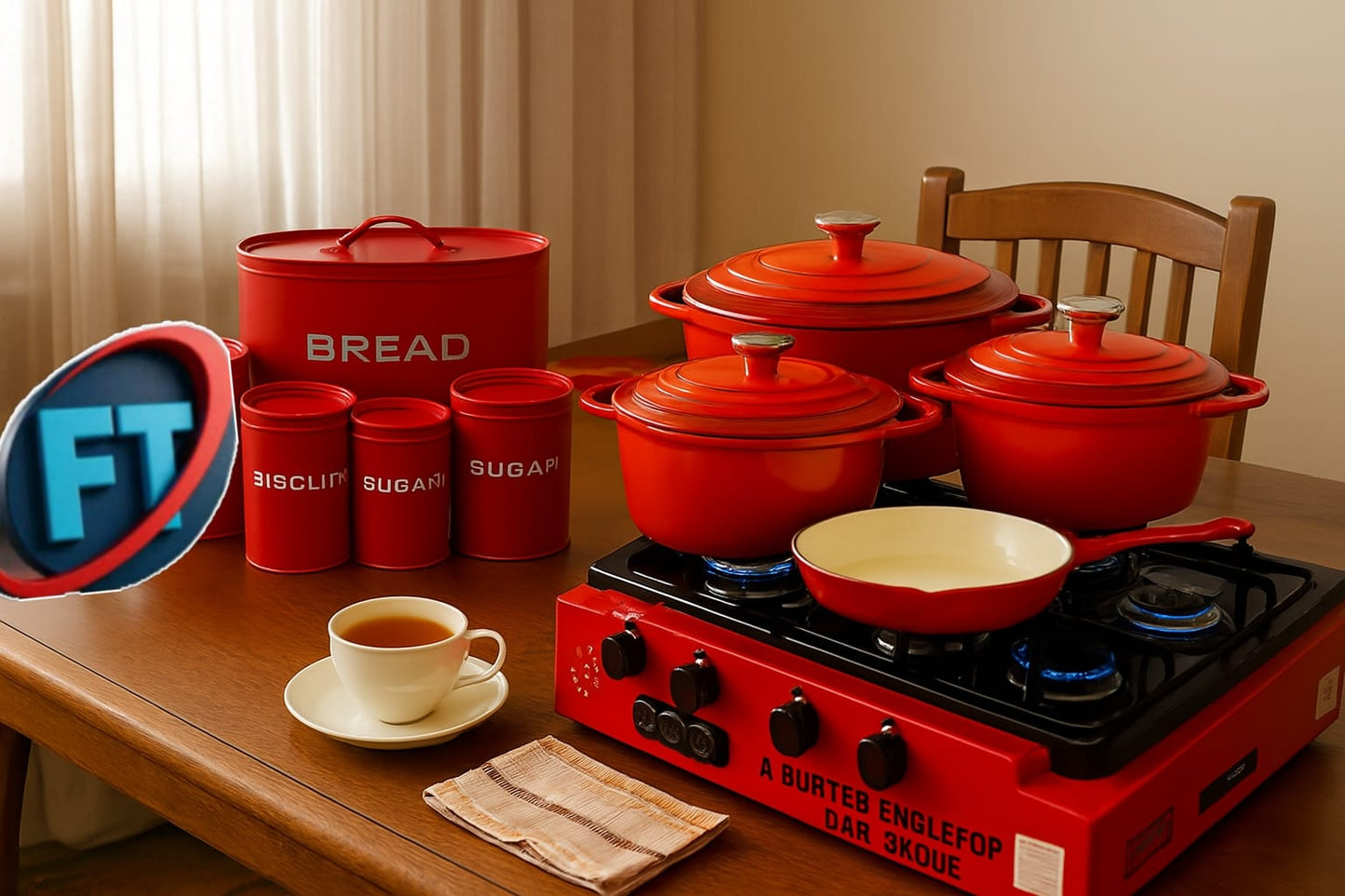 15 Piece Kitchen Combo Cast Iron Cookware And Stove