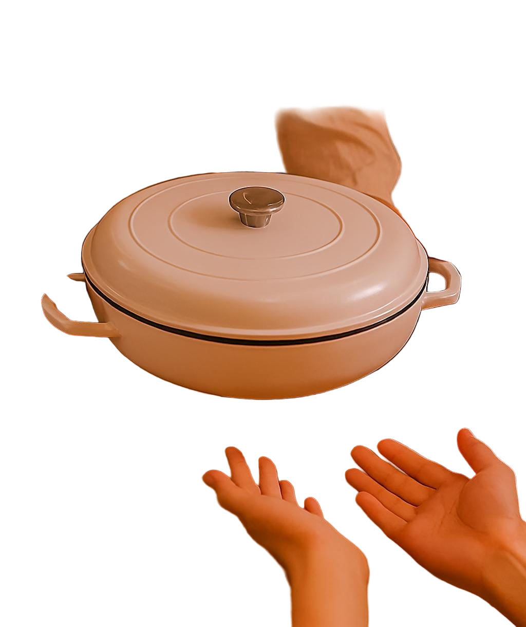 30cm Cast Iron Shallow Casserole for Searing and Braising