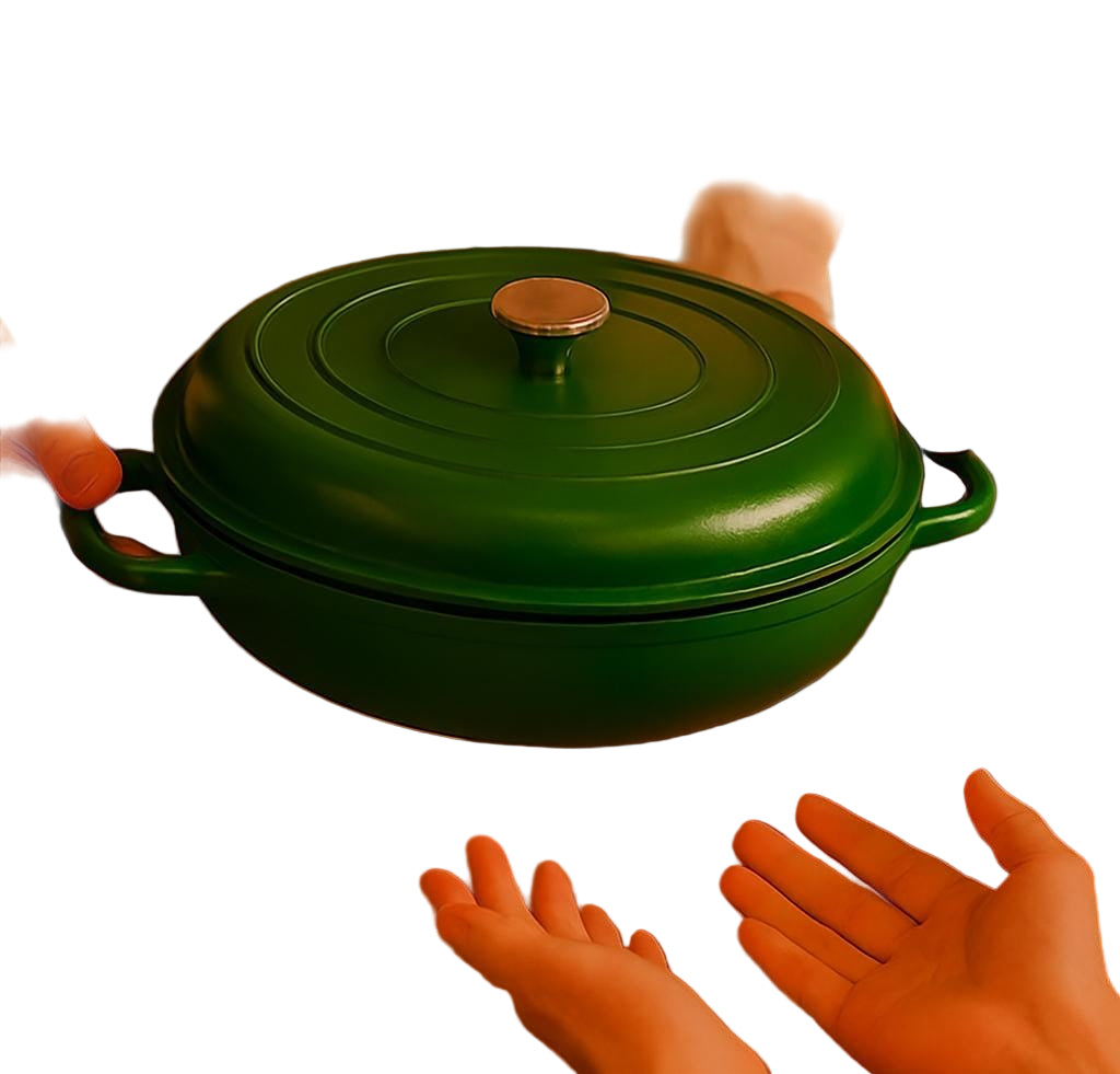 30cm Cast Iron Shallow Casserole for Searing and Braising