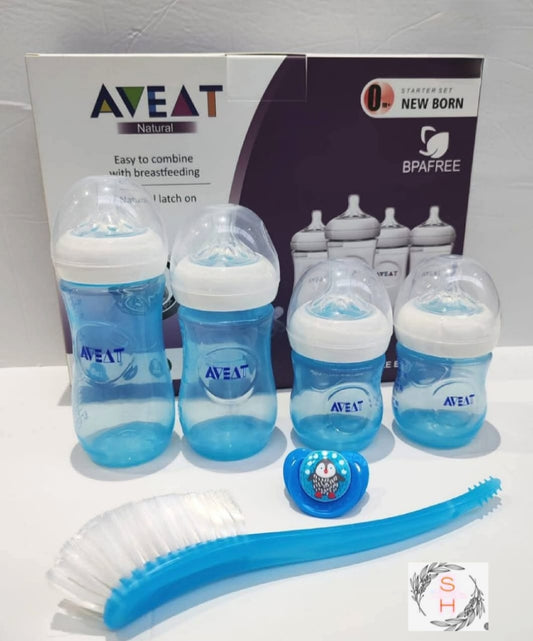 Aveat 4 Piece Baby Bottle Set For Easy Daily Feeding