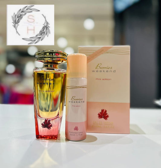 Fragrance World Berries Weekend Pink Edition Perfume Set