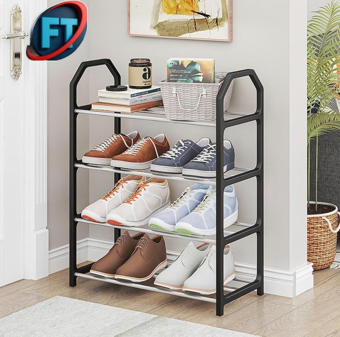 Compact 4 Level Shoe Shelf Organizer For Entryways