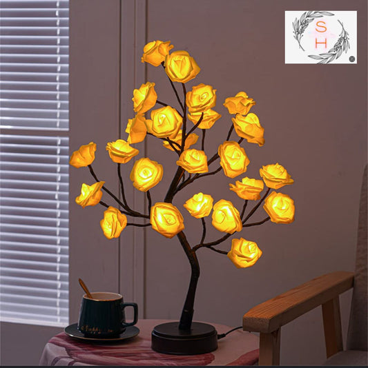 Rose Lamp LED Nightstand Light For Bedroom Decor Accent
