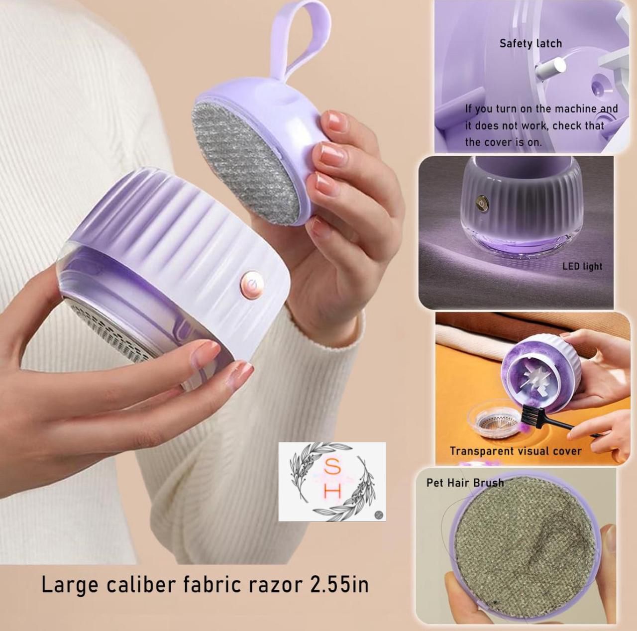 Rechargeable Lint Remover Dual Brush For Dust And Hair