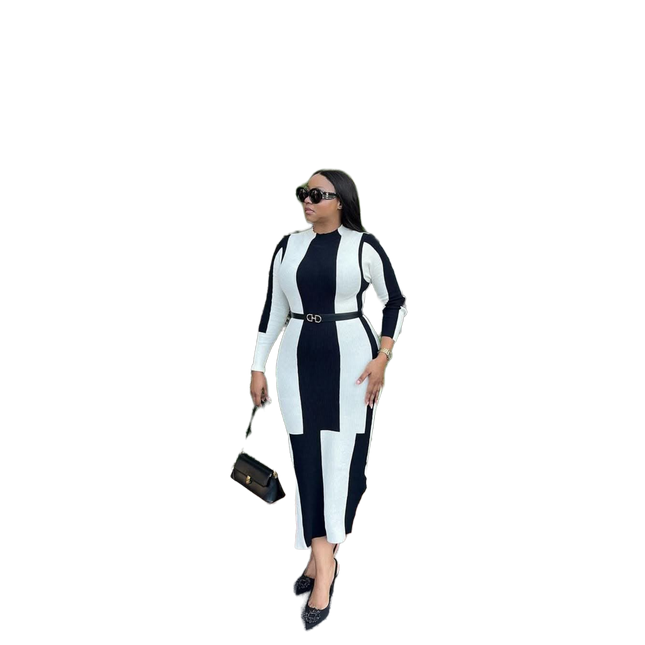 Formal Black And White Dress For Women Elegant Timeless Contrast Silhouette For Special Occasions