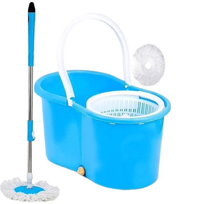 Spin Mop With 360 Degree Rotating Head And Wringer