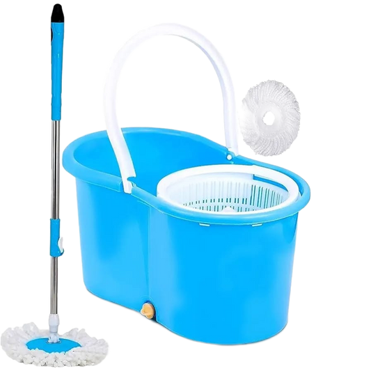 Spin Mop With 360 Degree Rotating Head And Wringer