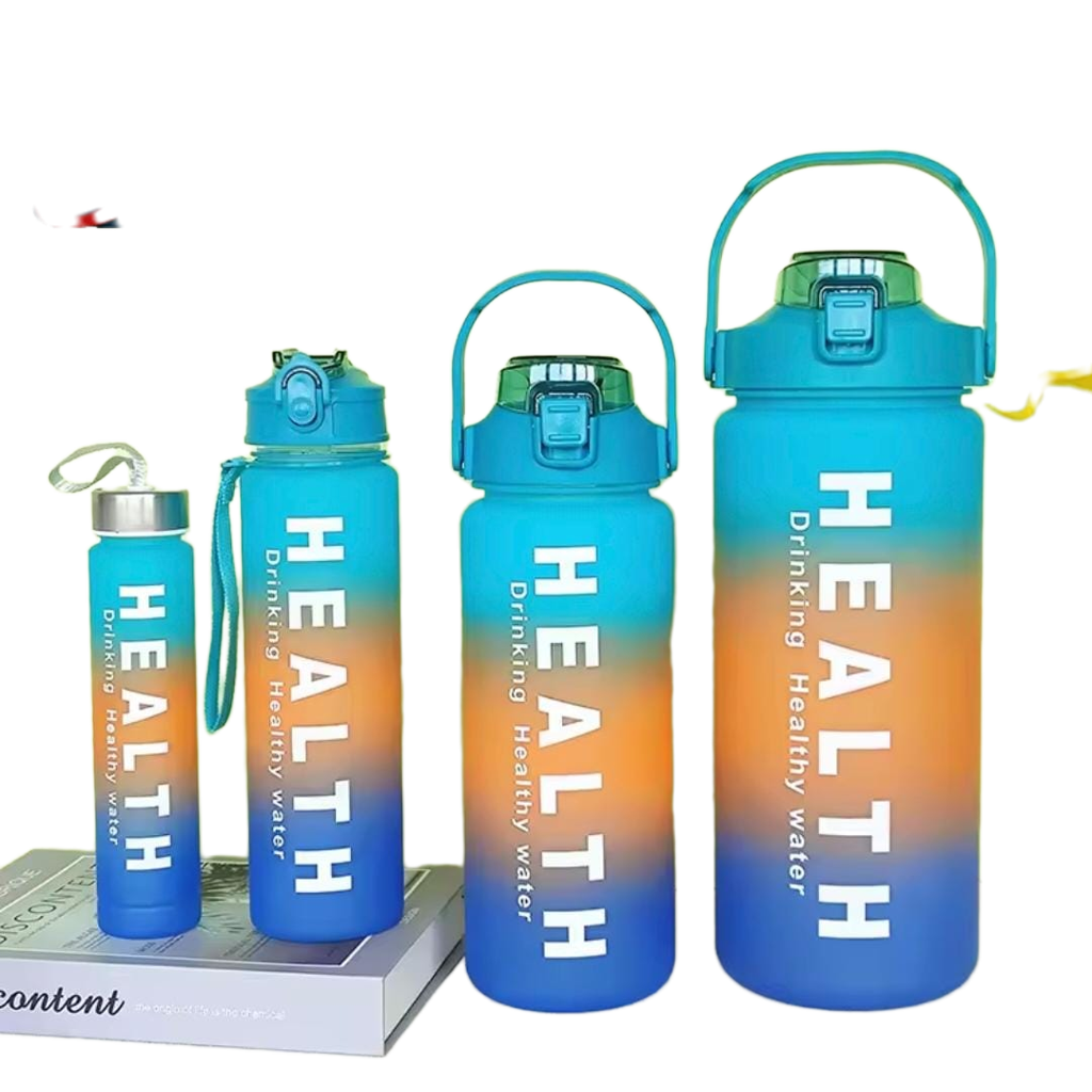 4 Pack Water Bottles Set Leakproof BPA Free Sports Bottle