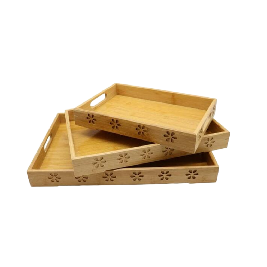 Elegant Serving Tray With Handles For Entertaining