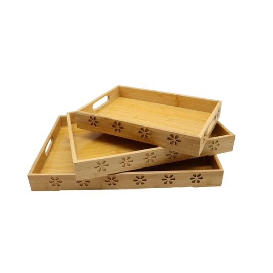 Elegant Serving Tray With Handles For Entertaining