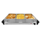 2 In 1 Food Warmer And Hot Plate With 3 Section Buffet